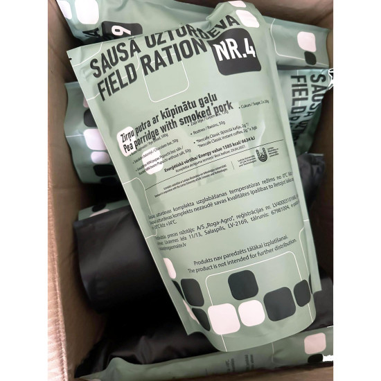 Latvian MRE Case of 9 Armed Forces Combat Rations Latvian MRE Case of 9 Armed Forces Combat Rations