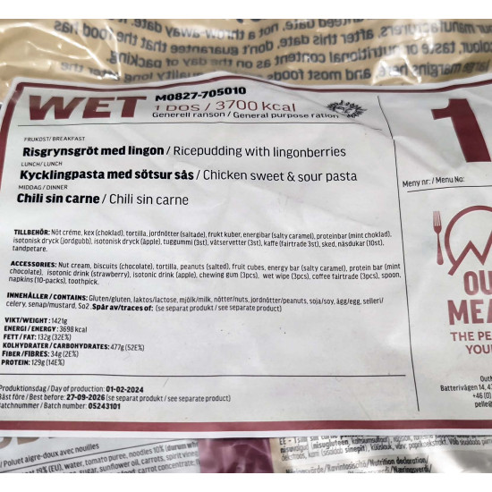 MRE Swedish 24HR Ration