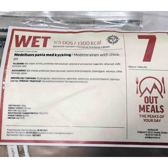 MRE Swedish  Ration