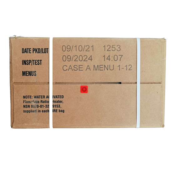 USA US MRE  2023 CASE OF 12 (A) Military U.S. Army Meal Ready to Eat Ration