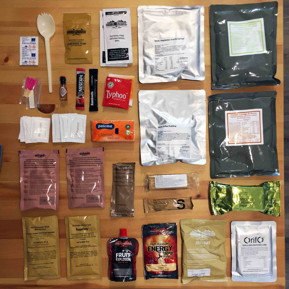 UK British 24H MRE Case 10 Ration Packs for 10 Days