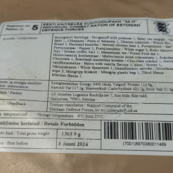 Estonian 24H MRE Menu 5